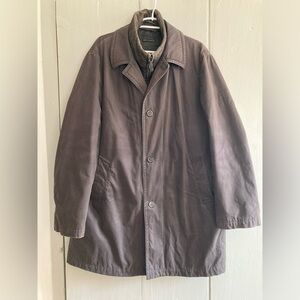 Schneiders Salzburg Brown Coat Mens Size 44 Jacket Button Wool Herringbone